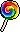 rainbow swirl lollipop