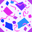 geometric confetti pattern